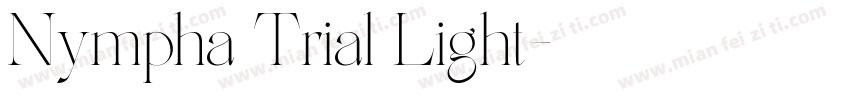 Nympha Trial Light字体转换